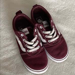 Maroon toddler vans